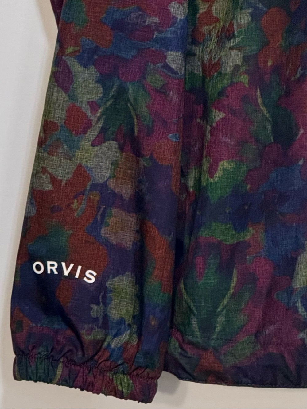 Orvis | Floral 1/4 Zip Hooded Windbreaker Pullover Jacket XS - Picture 6 of 6